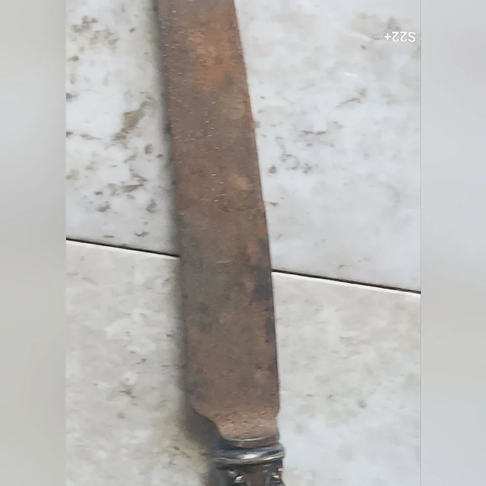 Vintage Serving knife and fork with grape vine style and small ladle